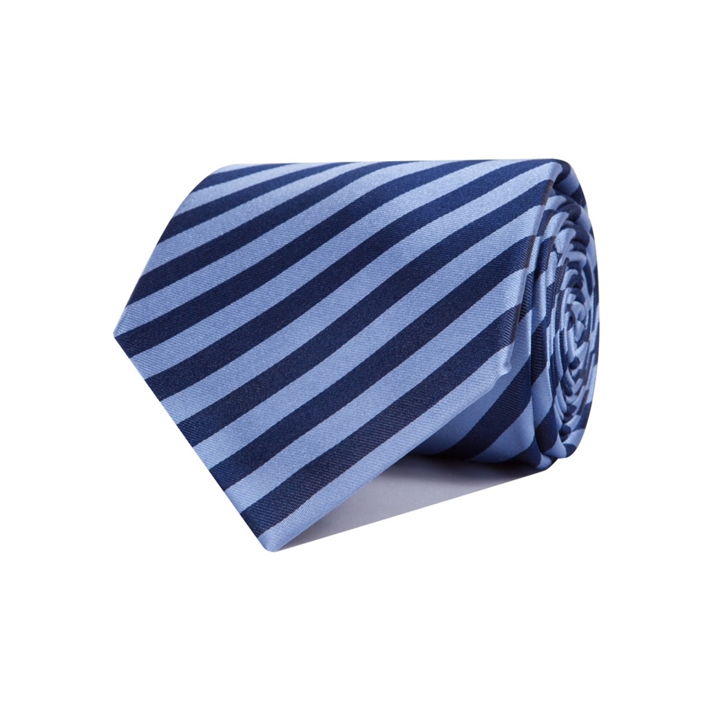 estrategia lucha profesor Corbata rayas azul Men's cufflinks, silk ties and braces online shop.
