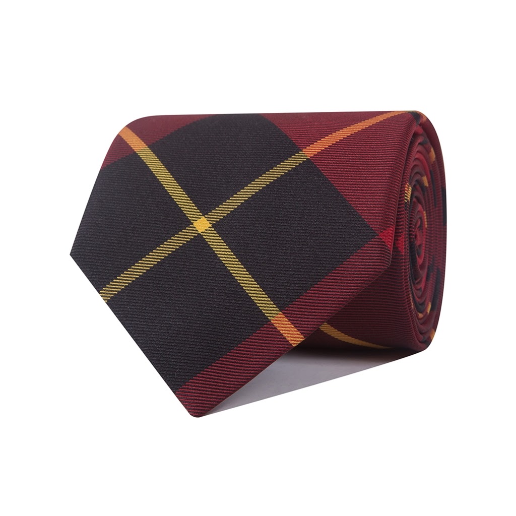 Corbata escoceses en rojo cufflinks, silk ties and braces online