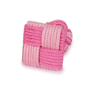 SQUARE SILK KNOT CUFFLINKS PINK COLOR