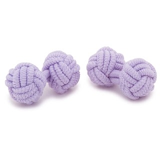 RAYON KNOT CUFFLINKS LAVENDER COLOR