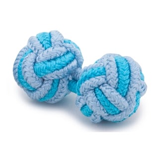 RAYON KNOT CUFFLINKS BLUE COLOR