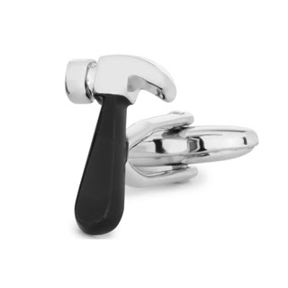 BOUTONS DE MANCHETTE MARTEAU NOIR