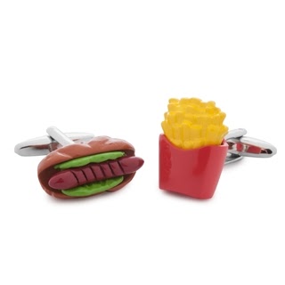 HOT DOG AND FRENCH FRIES CUFFLINKS