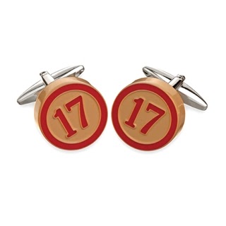 GEMELLI DA POLSO NUMERO TOMBOLA 17