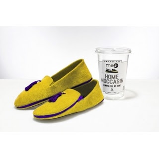 Home Mocassin Amarillo y Morado · 35/36