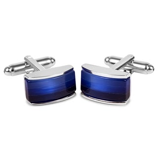 BLUE STONE RECTANGULAR CUFFLINKS