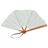 ABA-IBIZA-AM · Eventail en pur lin modèle Ibiza Aquamarine · Vert et Blanc · 69,00€