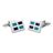 E002-01-16 · Boutons de manchette émaillés · Turquoise et Bleue marine · 9,90€