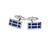 E005-02 · Enamel cufflinks · Royal blue · 9.90€