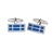 E005-03 · Enamel cufflinks · Sky blue · 9.90€