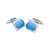 E008-03 · Enamel cufflinks · Sky blue · 9.90€