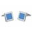 E018-03 · Enamel cufflinks · Sky blue · 9.90€