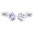 F029-02 · Cristal dice cufflinks · Blue And Silver · 17.90€