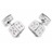 F029-BL · Cristal dice cufflinks · Silver And White · 17.90€