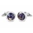 F050-01 · Globe cufflinks · Silver And Dark blue · 19.90€