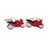F078-10 · Red racing motorbike cufflinks · Red · 19.90€