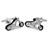 F079-NEW · Classical motorbike cufflinks · Black · 17.90€