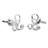 F082-R · Stethoscope cufflinks · Silver · 17.90€