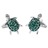 F085-04 · Turtle cufflinks · Green · 19.90€