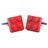 F124-10 · Boutons de manchette lego rouge · Rouge · 19,90€