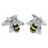 F133-NEW · Boutons de manchette abeille · Noir et Jaune · 19,90€