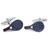 F165-02 · Blue paddle racket cufflinks · Dark blue · 19.90€