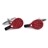 F165-10 · Boutons de manchette raquette paddle rouge · Rouge · 16,90€