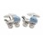 F169-03 · Pale blue baby pram cufflinks · Sky blue · 11.90€