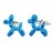 F265-02 · Boutons de manchette chien ballon · Bleu · 19,90€