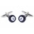 F308-2 · Boutons de manchette boule billard 2 · Bleu · 19,90€