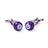 F308-4 · Boutons de manchette boule billard 4 · Violet · 17,90€