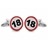 F415-18 · Cufflinks featuring number 18 · White · 17.90€