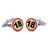 F415-18 · Cufflinks featuring number 18 · White · 23.90€