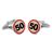 F415-50 · Cufflinks featuring number 50 · Red · 23.90€