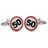 F415-50 · Cufflinks featuring number 50 · Red · 19.90€