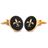 F488-D · Gemelos flor de lis en negro y dorado · Negro y Dorado · 23,90€
