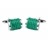 K001-04 · Cord cufflinks · Green · 8.99€