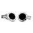 OX-56009-RO · Stone cufflinks · Black And Silver · 24.90€