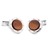 OX-56009-ROT · Stone cufflinks · Brown And Silver · 24.90€