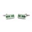 P001-05 · Boutons de manchette pierre vert · Vert · 9,90€