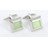 P002-06 · Green Stone cufflinks · Pistachio green  · 9.90€