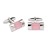 P006-08 · Stone cufflinks · Pink And Silver · 9.90€