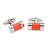 P006-14 · Stone cufflinks · Orange · 9.90€
