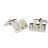 P011-06 · Stone cufflinks · Green And Silver · 9.90€