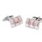 P011-08 · Stone cufflinks · Pink And Silver · 9.90€