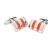 P011-11 · Stone cufflinks · Orange And Silver · 9.90€