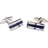 P014-01 · Boutons de manchette pierre · Bleue marine · 23,90€