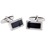 P017-00 · Boutons de manchette pierre · Noir · 19,90€