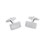 P017-BL · Boutons de manchette pierre · Blanc · 19,90€