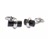 P031-00 · Stone cufflinks · Black And Silver · 9.90€